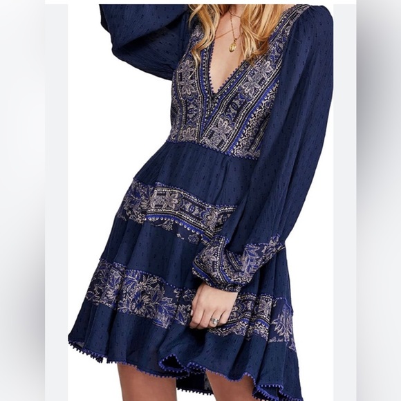 Free People Dresses & Skirts - ✨💥⚡️ Free People My Love Embroidered Indigo Combo